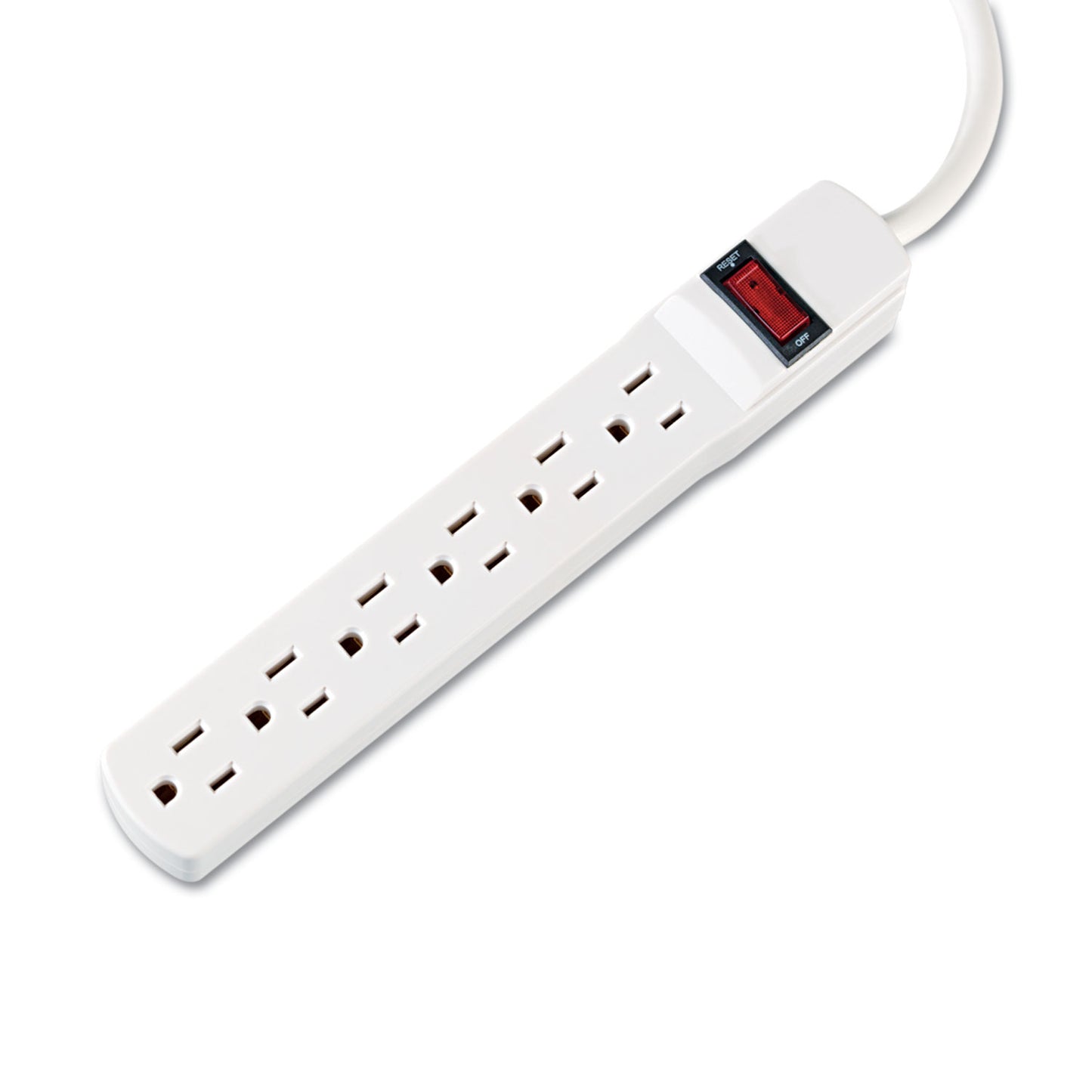 Innovera Power Strip, 6 Outlets, 6 ft Cord, Ivory (73306)