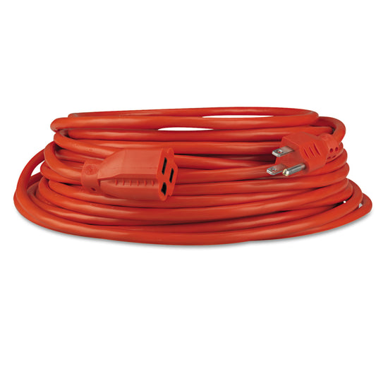 Innovera Indoor/Outdoor Extension Cord, 25 ft, 13 A, Orange (72225)