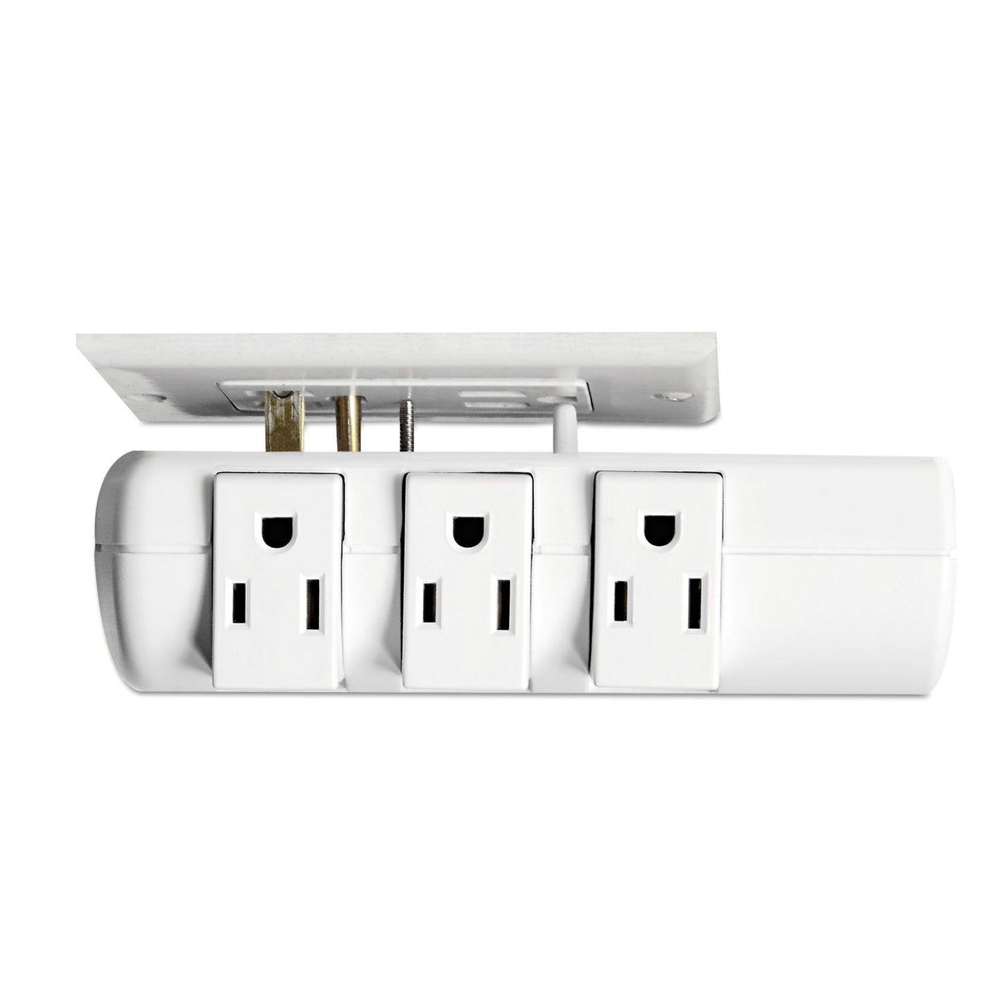 Innovera Wall Mount Surge Protector, 6 AC Outlets, 2,160 J, White (71651)