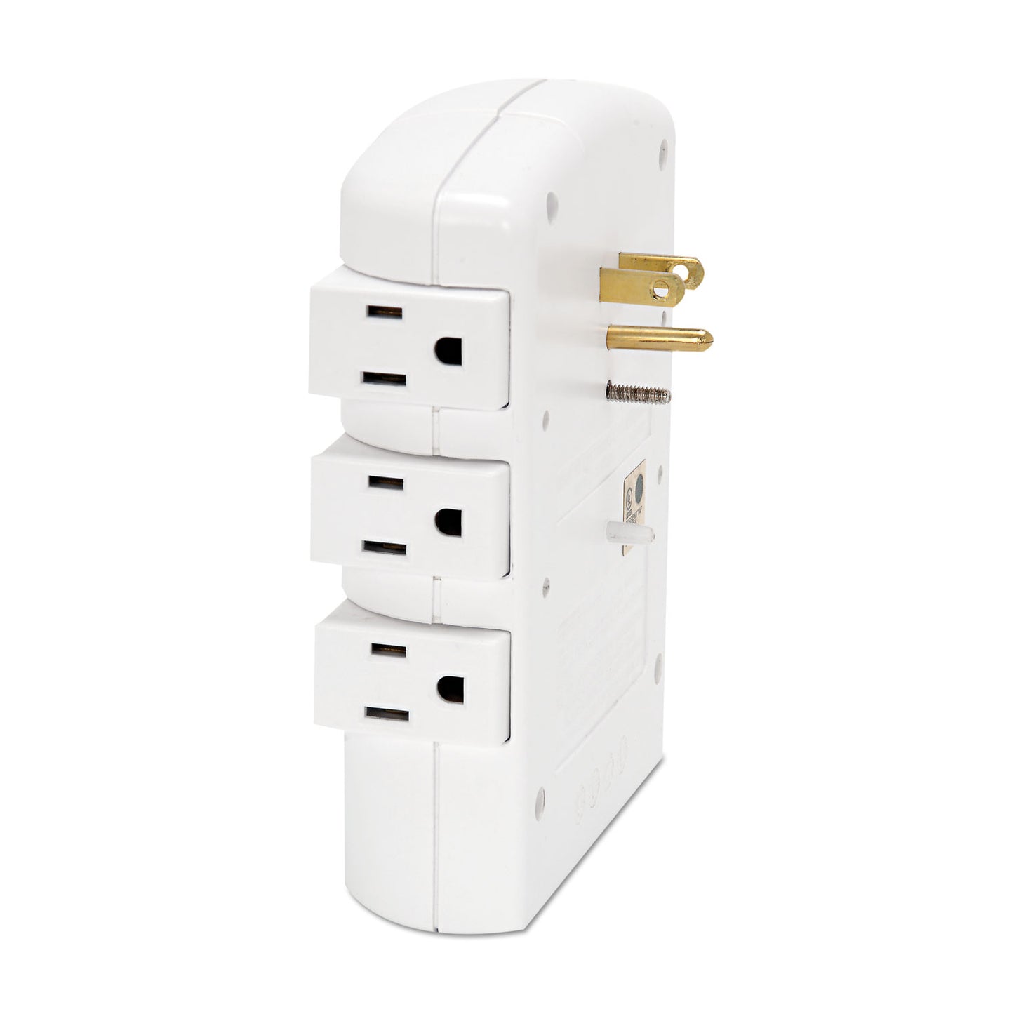 Innovera Wall Mount Surge Protector, 6 AC Outlets, 2,160 J, White (71651)