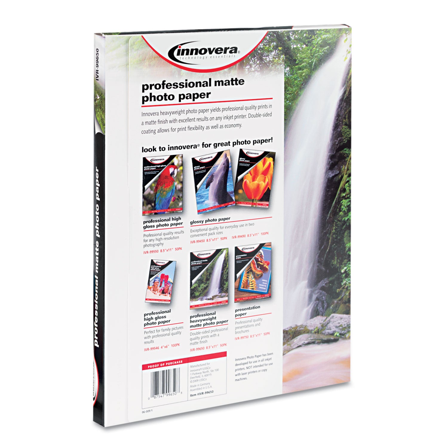 Innovera Heavyweight Photo Paper, 11 mil, 8.5 x 11, Matte White, 50/Pack (99650)