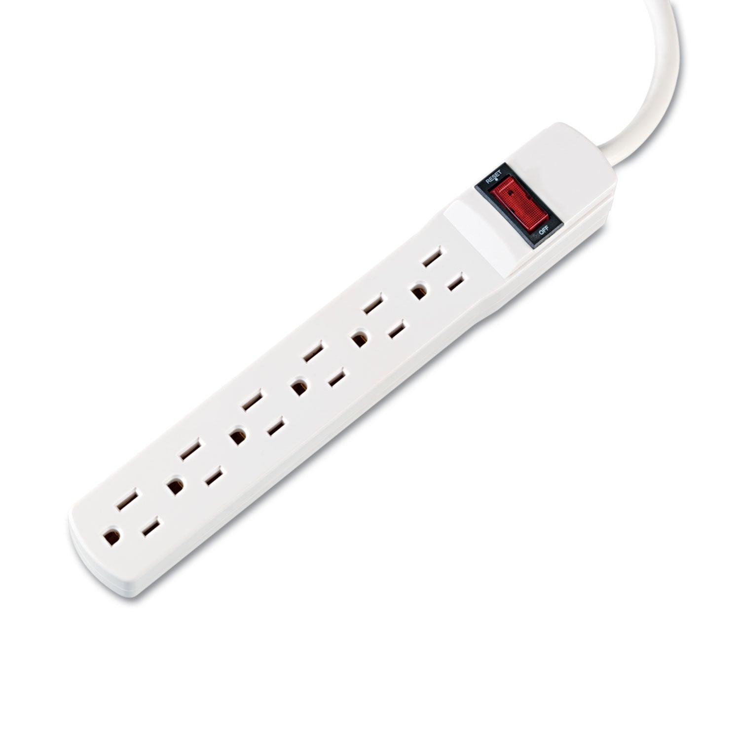 Innovera Power Strip, 6 Outlets, 15 ft Cord, Ivory (73315)