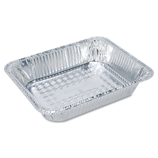 HFA Aluminum Steam Table Pans, Half-Size Shallow, 1.69" Deep, 10.38 x 12.75, 100/Carton (32035)