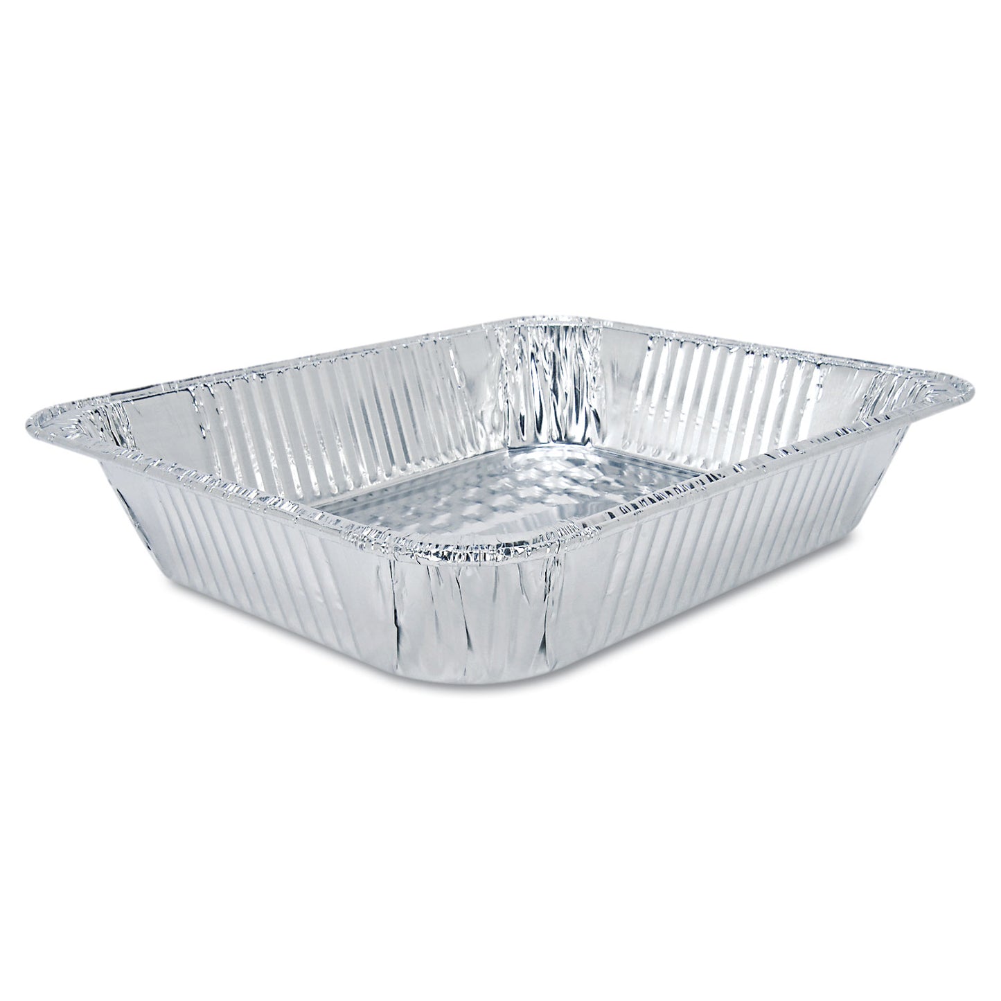 HFA Aluminum Steam Table Pans, Half-Size Shallow, 1.69" Deep, 10.38 x 12.75, 100/Carton (32035)