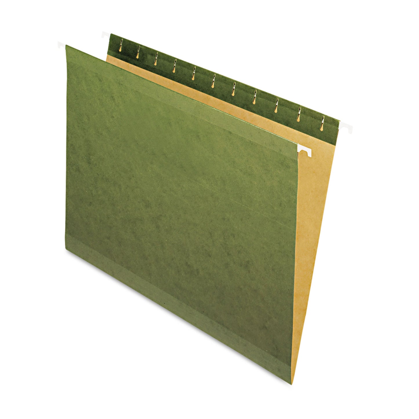 Pendaflex Reinforced Hanging File Folders, Letter Size, Straight Tabs, Standard Green, 25/Box (4152)