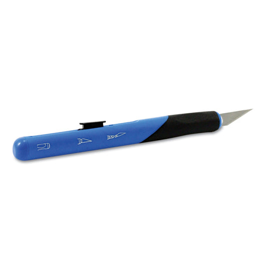 X-ACTO Retract-A-Blade Knife, #11 Blade, 5.25" Plastic Handle, Blue/Black (X3204)