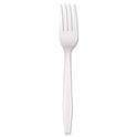 Boardwalk Mediumweight Polystyrene Cutlery, Fork, White, 100/Box (FORKMWPSBX)