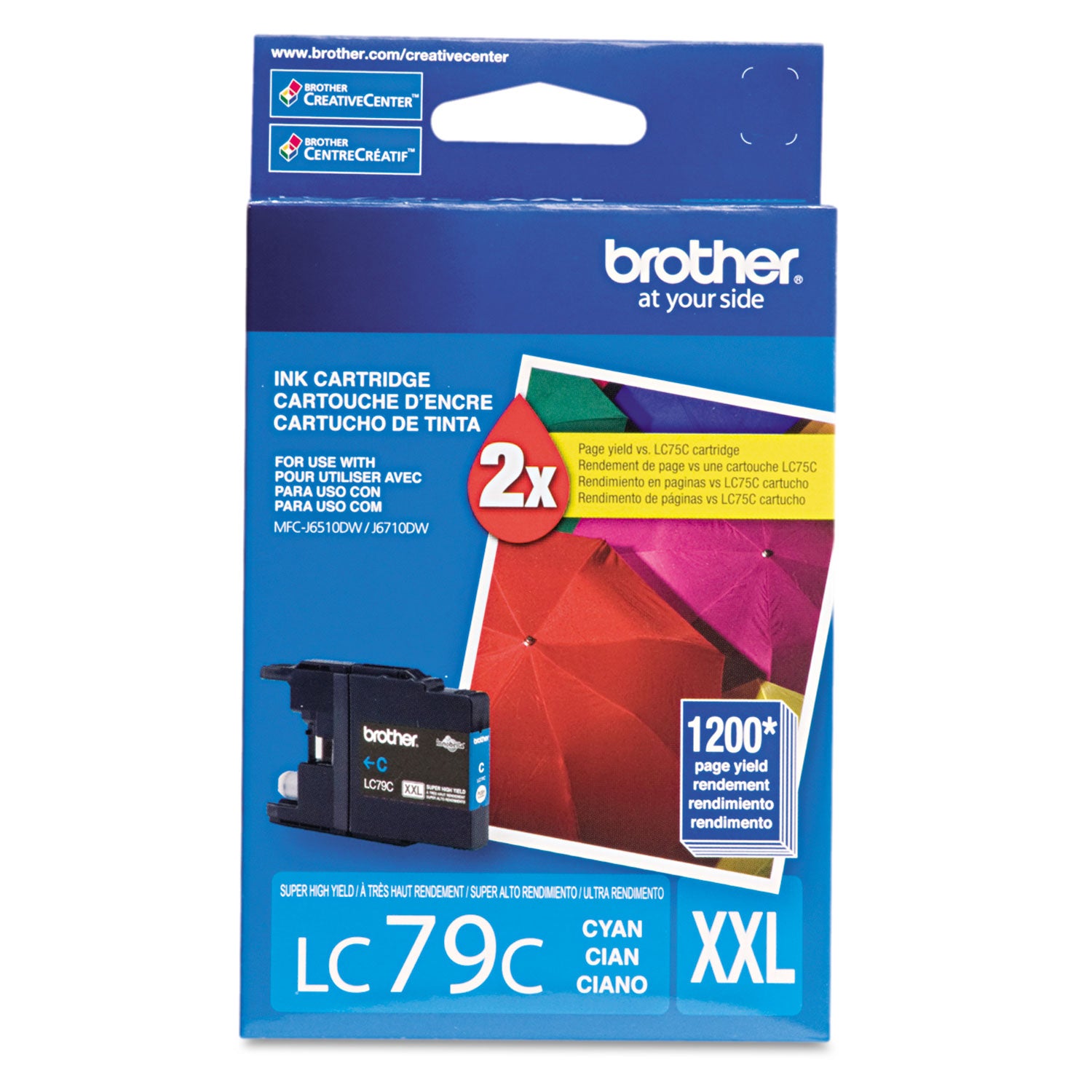 Brother LC79C Innobella Super High-Yield Ink, 1,200 Page-Yield, Cyan