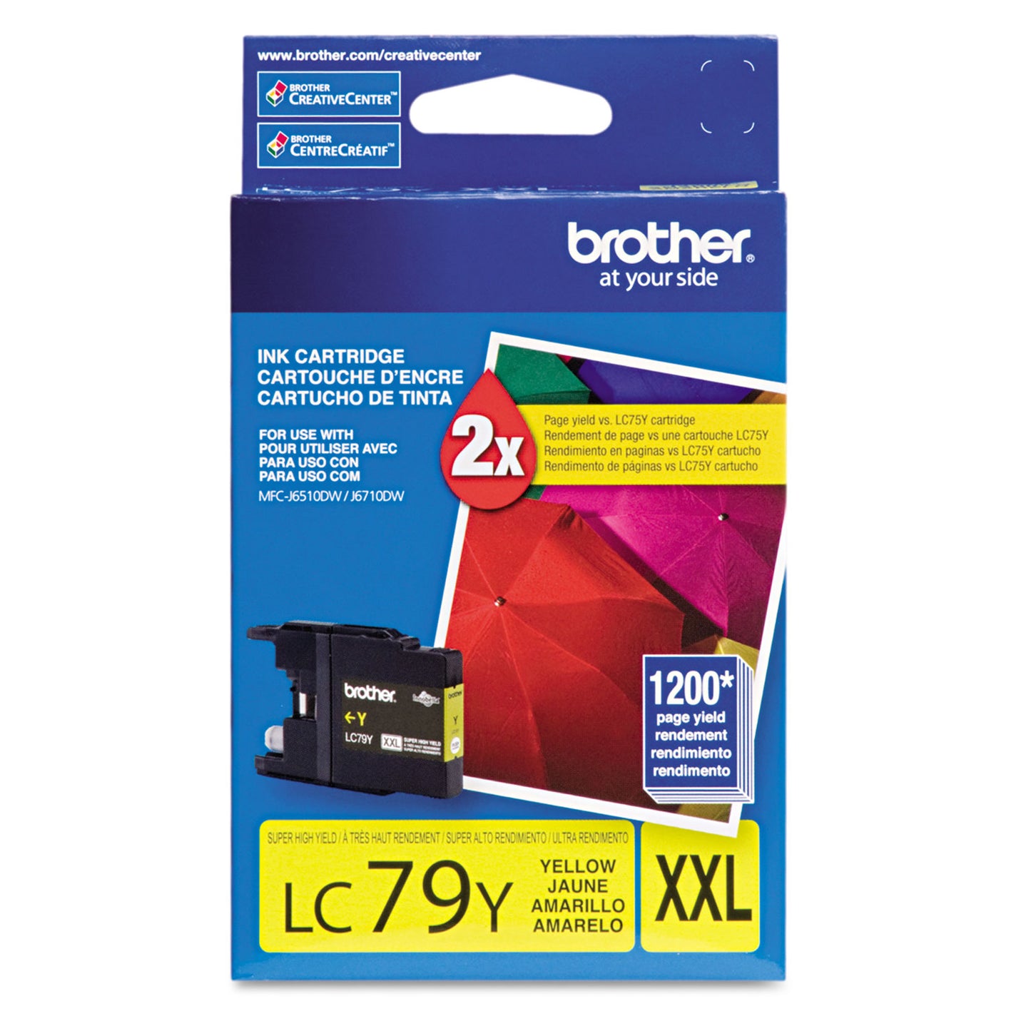 Brother LC79Y Innobella Super High-Yield Ink, 1,200 Page-Yield, Yellow