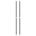 Alera Stackable Posts For Wire Shelving, 36 "High, Black, 4/Pack (SW59PO36BL)