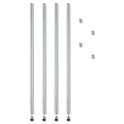 Alera Stackable Posts For Wire Shelving, 36" High, Silver, 4/Pack (SW59PO36SR)