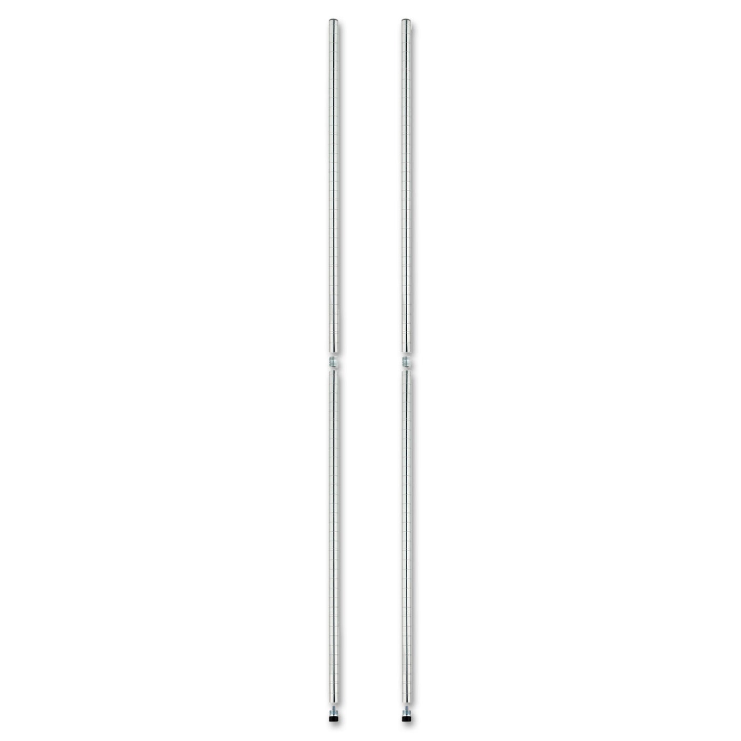 Alera Stackable Posts For Wire Shelving, 36" High, Silver, 4/Pack (SW59PO36SR)