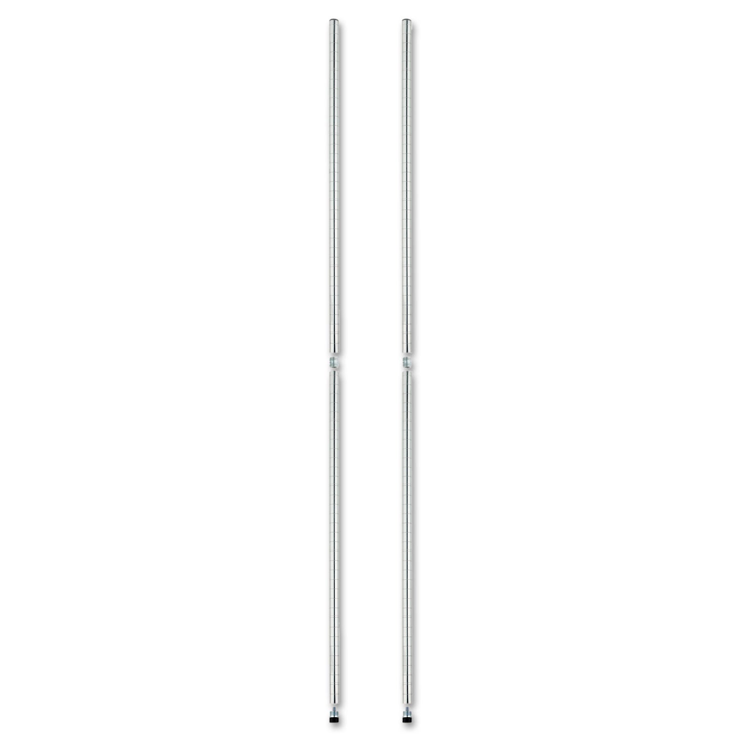 Alera Stackable Posts For Wire Shelving, 36" High, Silver, 4/Pack (SW59PO36SR)