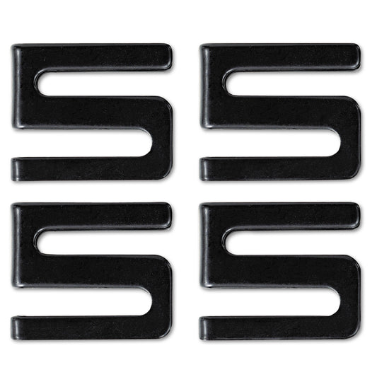 Alera Wire Shelving S Hooks, Metal, Black, 4 Hooks/Pack (SW59SHBL)