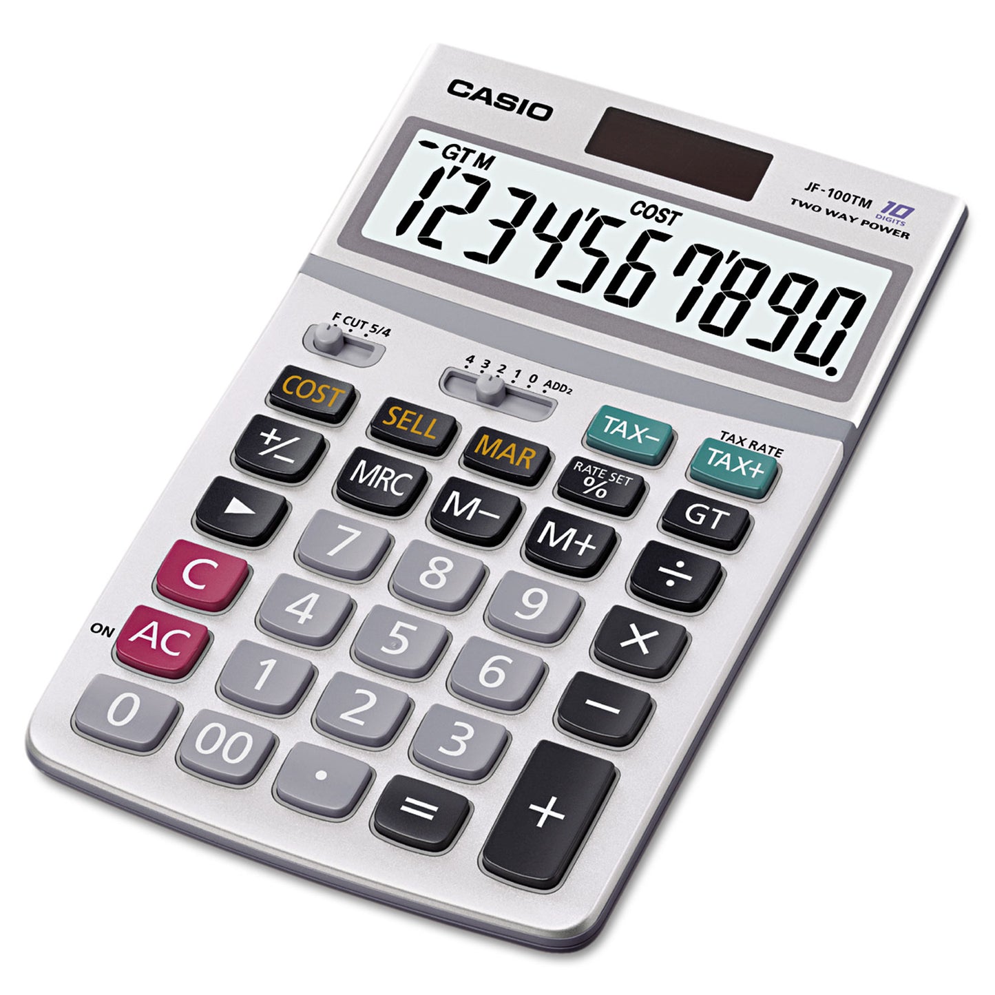 Casio JF100MS Desktop Calculator, 10-Digit LCD (JF100BM)