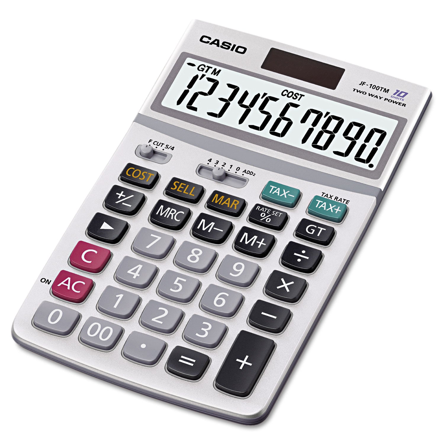 Casio JF100MS Desktop Calculator, 10-Digit LCD (JF100BM)