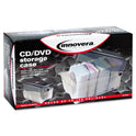 Innovera CD/DVD Storage Case, Holds 150 Discs, Clear/Smoke (39502)
