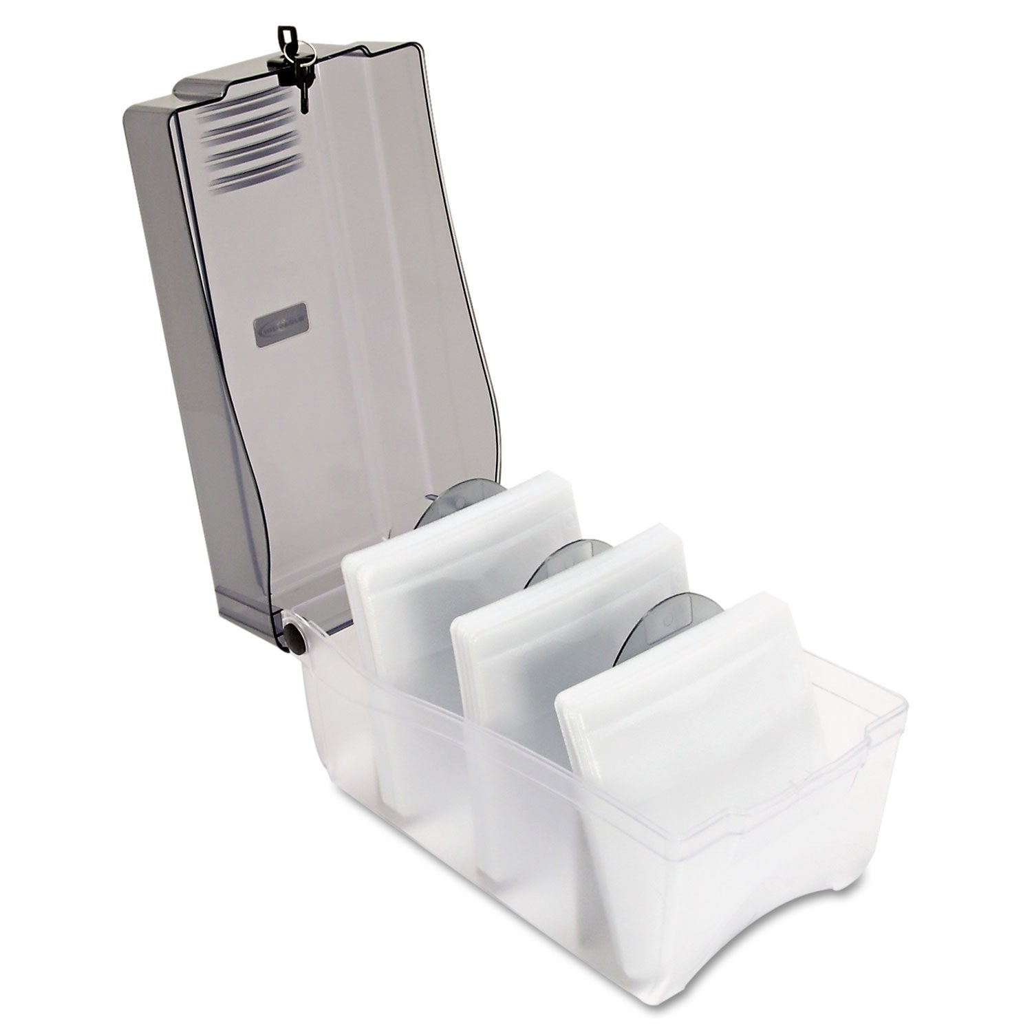 Innovera CD/DVD Storage Case, Holds 150 Discs, Clear/Smoke (39502)