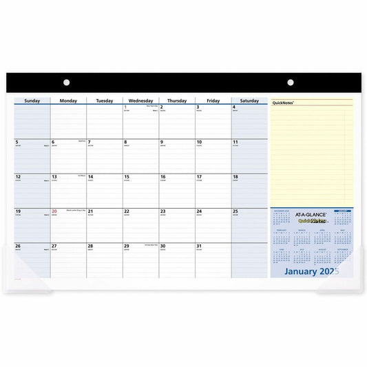 At-A-Glance QuickNotes 2024 Compact Monthly Desk Pad Calendar, Compact, 18" x 11" (SK71000)