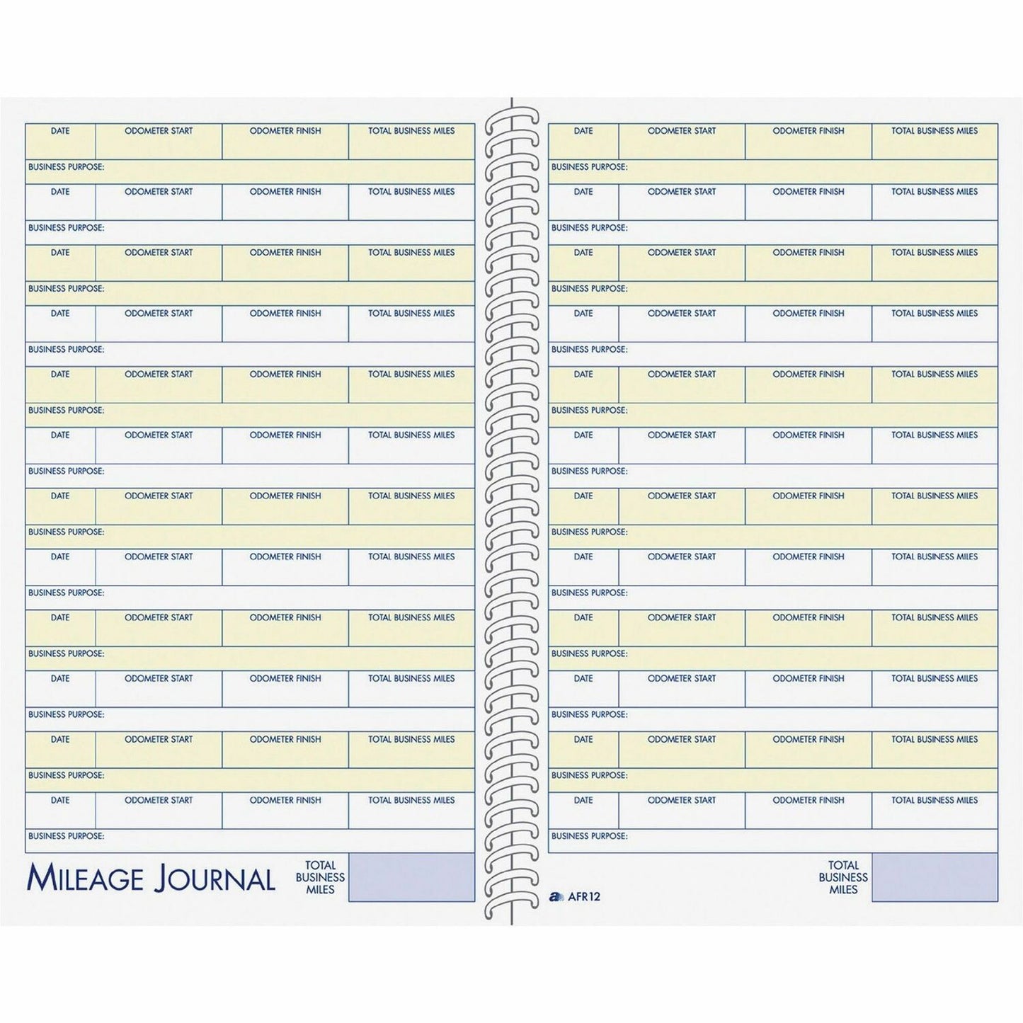 Adams Vehicle Mileage/Expense Journal Pocket (AFR12)