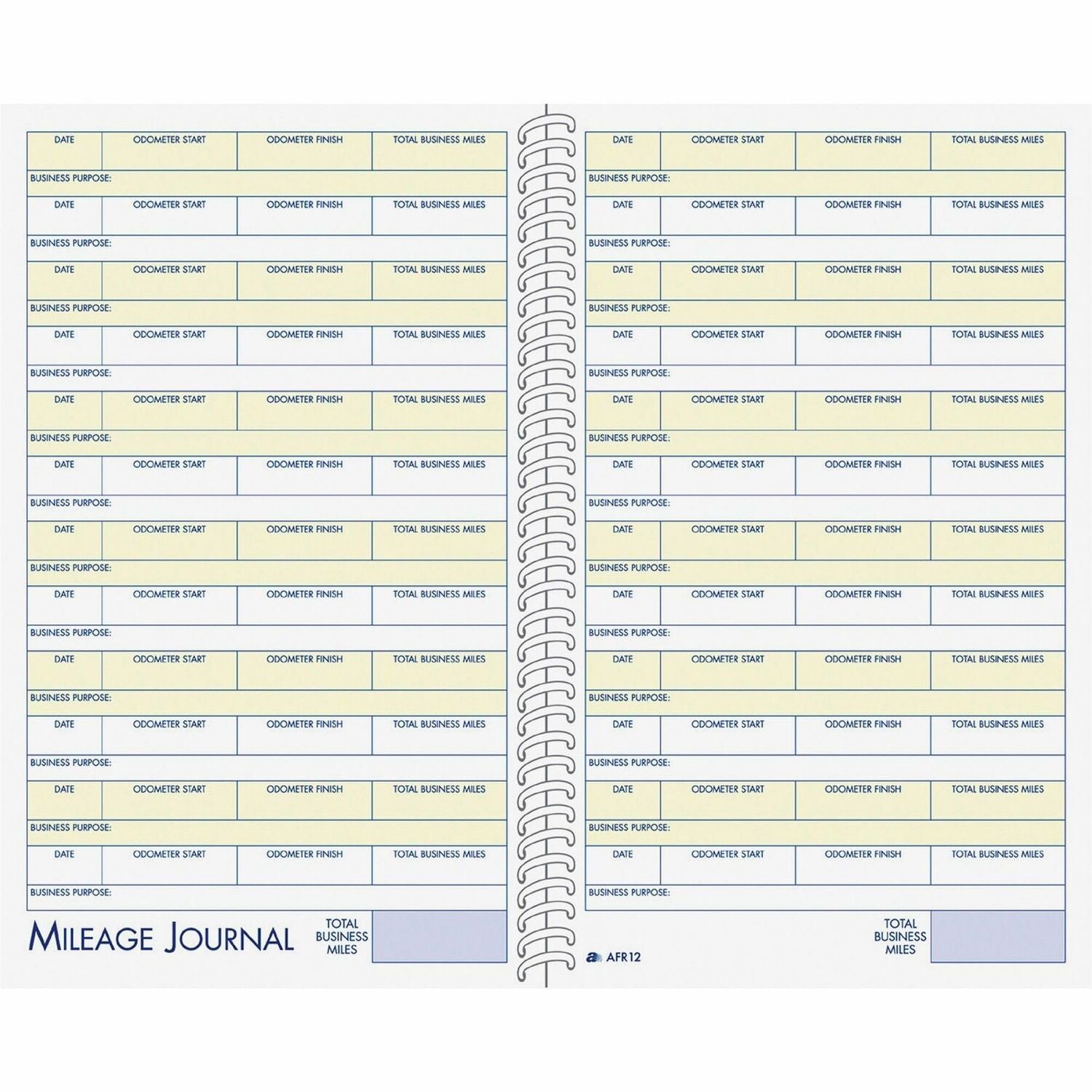 Adams Vehicle Mileage/Expense Journal Pocket (AFR12)