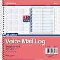 Adams Voice Mail Log Book (S8714)