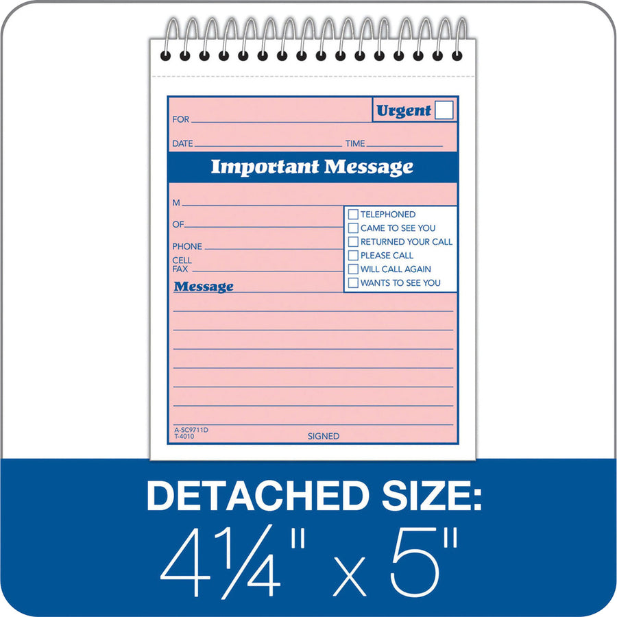 Adams Spiral-bound Phone Message Booklet (SC9711D)