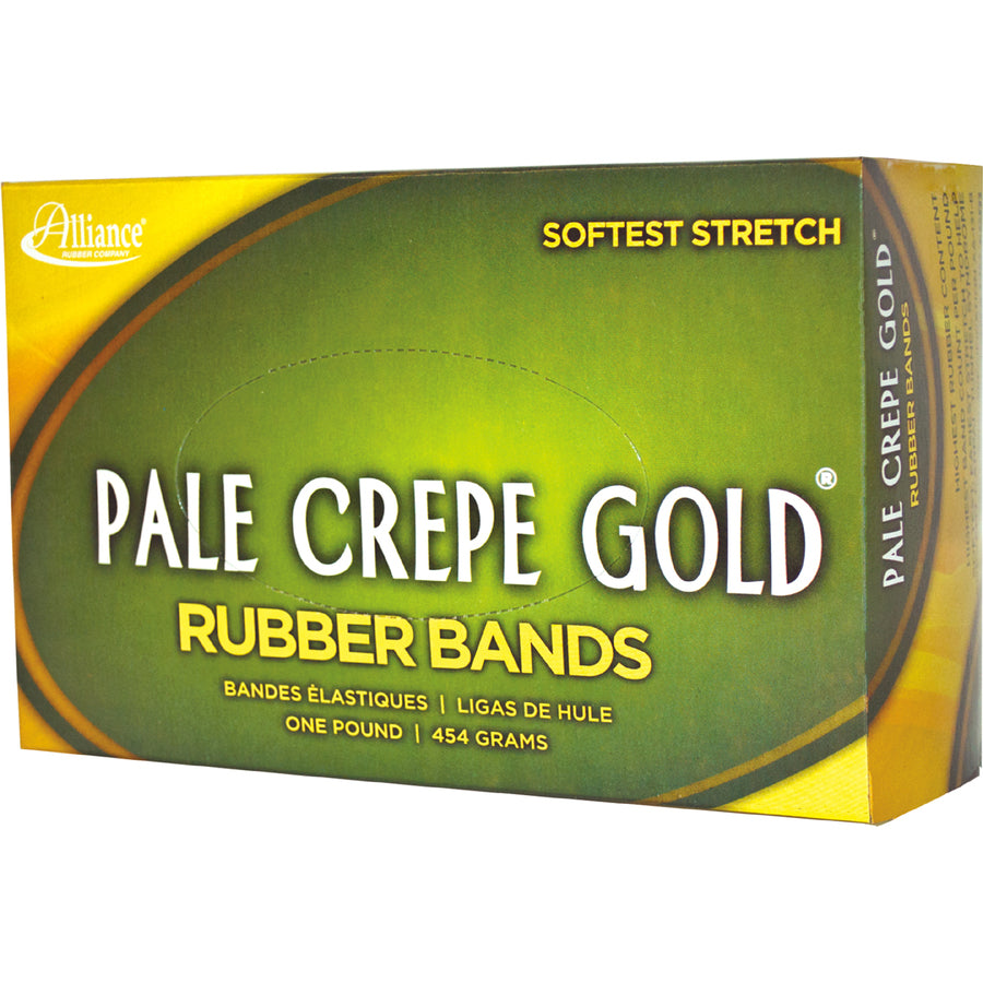 Alliance Rubber 20185 Pale Crepe Gold Rubber Bands - Size #18