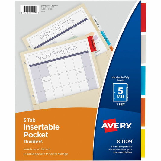 Avery Insertable 5-Tab Dividers (81009)