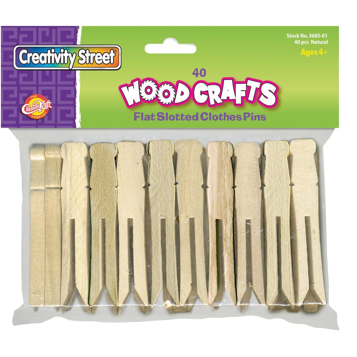 Creativity Street Flat-Slotted Clothespins (368501)