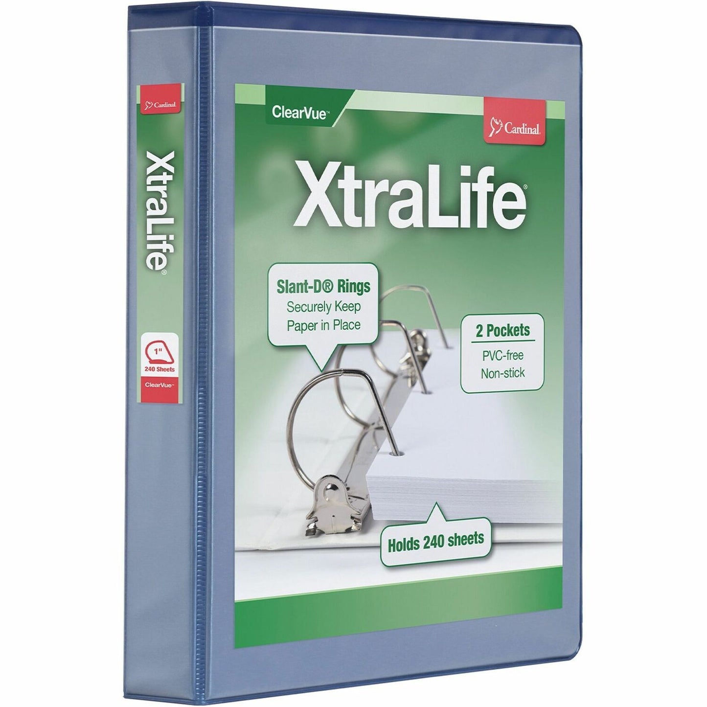 Cardinal Xtralife ClearVue Locking Slant-D Binders (26312)