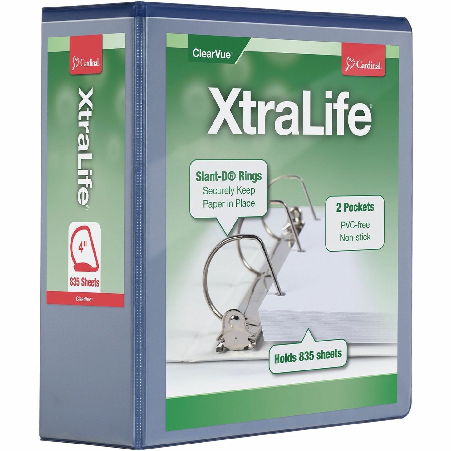 Cardinal Xtralife ClearVue Locking Slant-D Binders (26342)