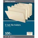 Pendaflex Essentials 1/5 Tab Cut Letter Recycled Top Tab File Folder (75215)