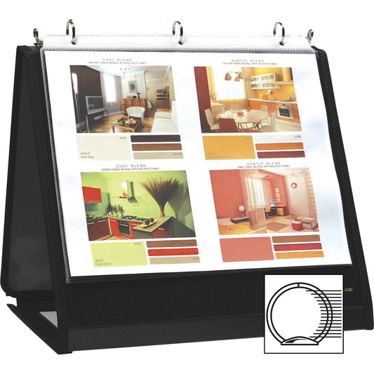 Lion Insta-Cover Round Ring Easel Binder (40008BK)