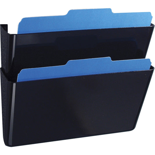 Officemate Mountable Wall File, Black, 2PK (21405)