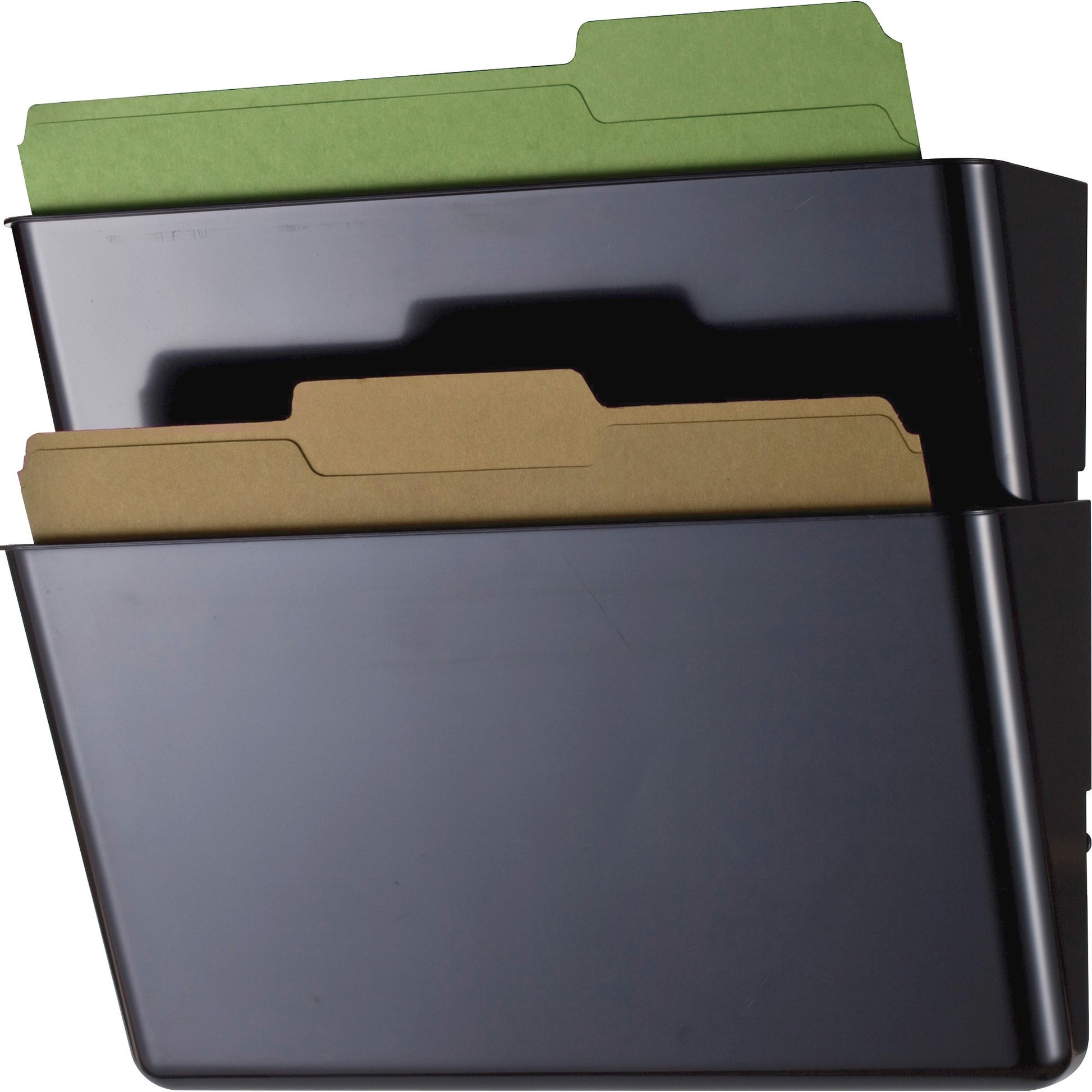 Officemate Mountable Wall File, Black, 2PK (21405)