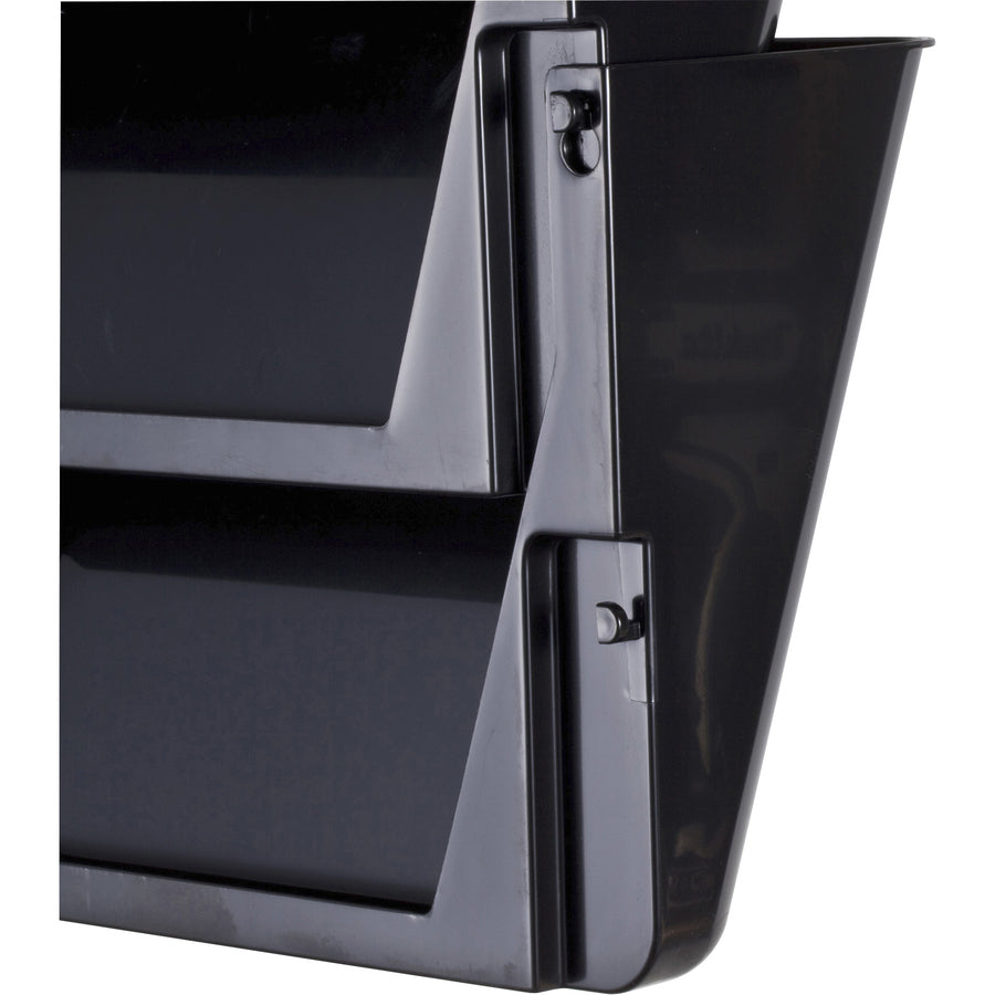 Officemate Mountable Wall File, Black, 2PK (21405)