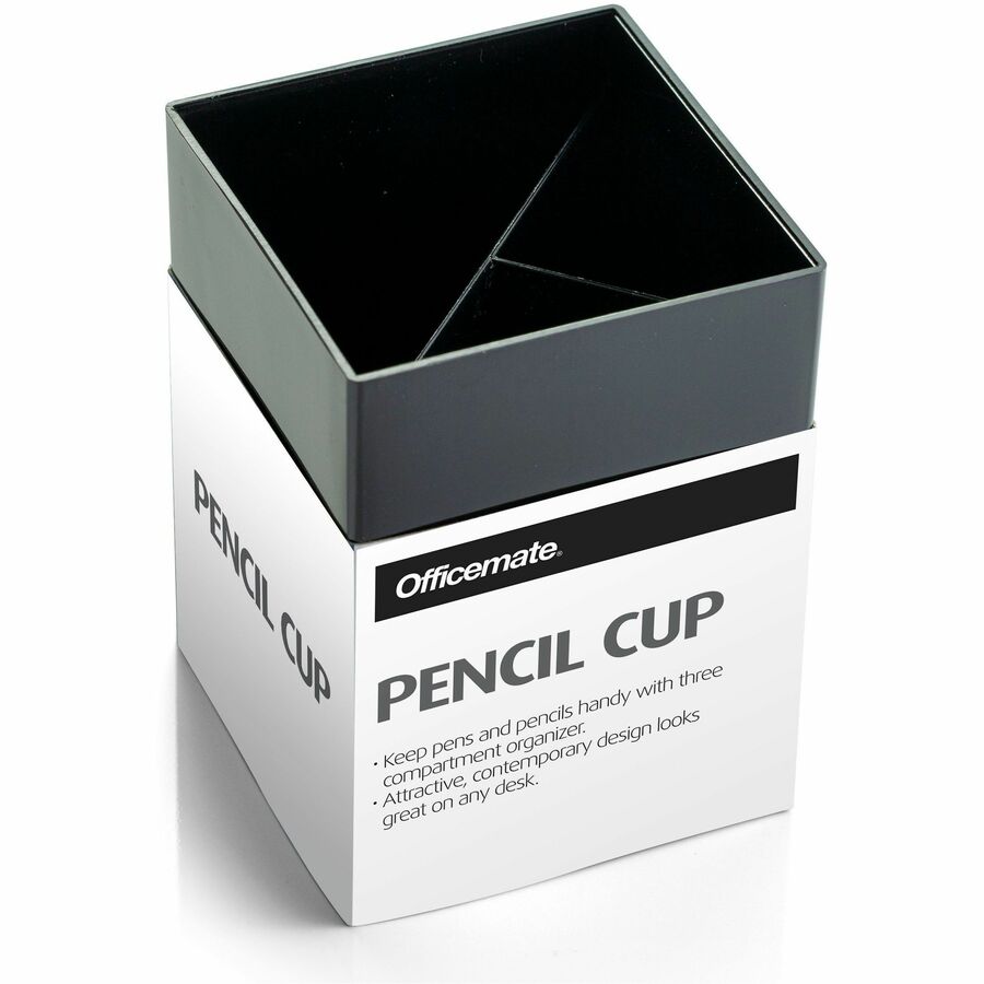 Officemate 3-Compartment Pencil Cup (93681)