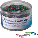 Officemate Translucent #2 Vinyl Paper Clips (97211)