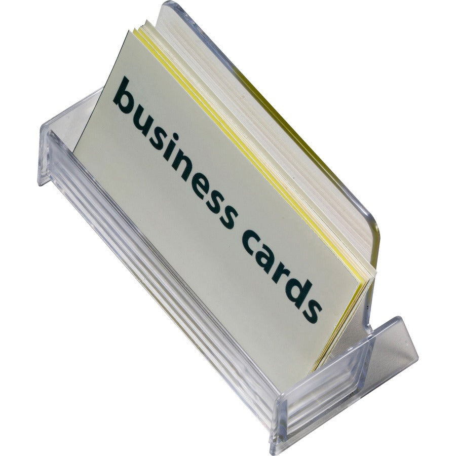 Officemate Business Card Holder, Holds Up to 50 Cards, Clear (97832)