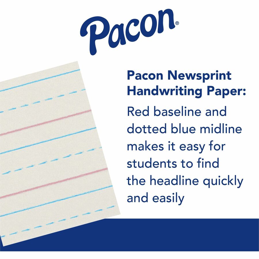 Zaner-Bloser Dotted Midline Newsprint Paper (ZP2612)
