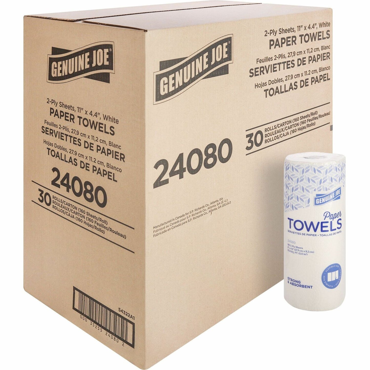 Genuine Joe Kitchen Roll Flexible Size Towels (24080)