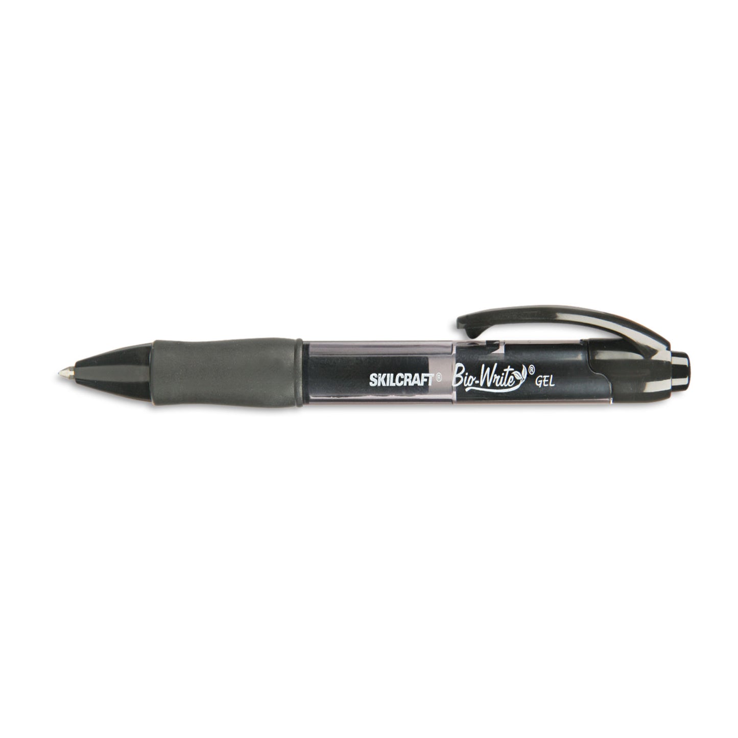 AbilityOne 7520015882363, SKILCRAFT Bio-Write Gel Pen, Retractable, Medium 0.7 mm, Black Ink, Translucent Black Barrel, Dozen