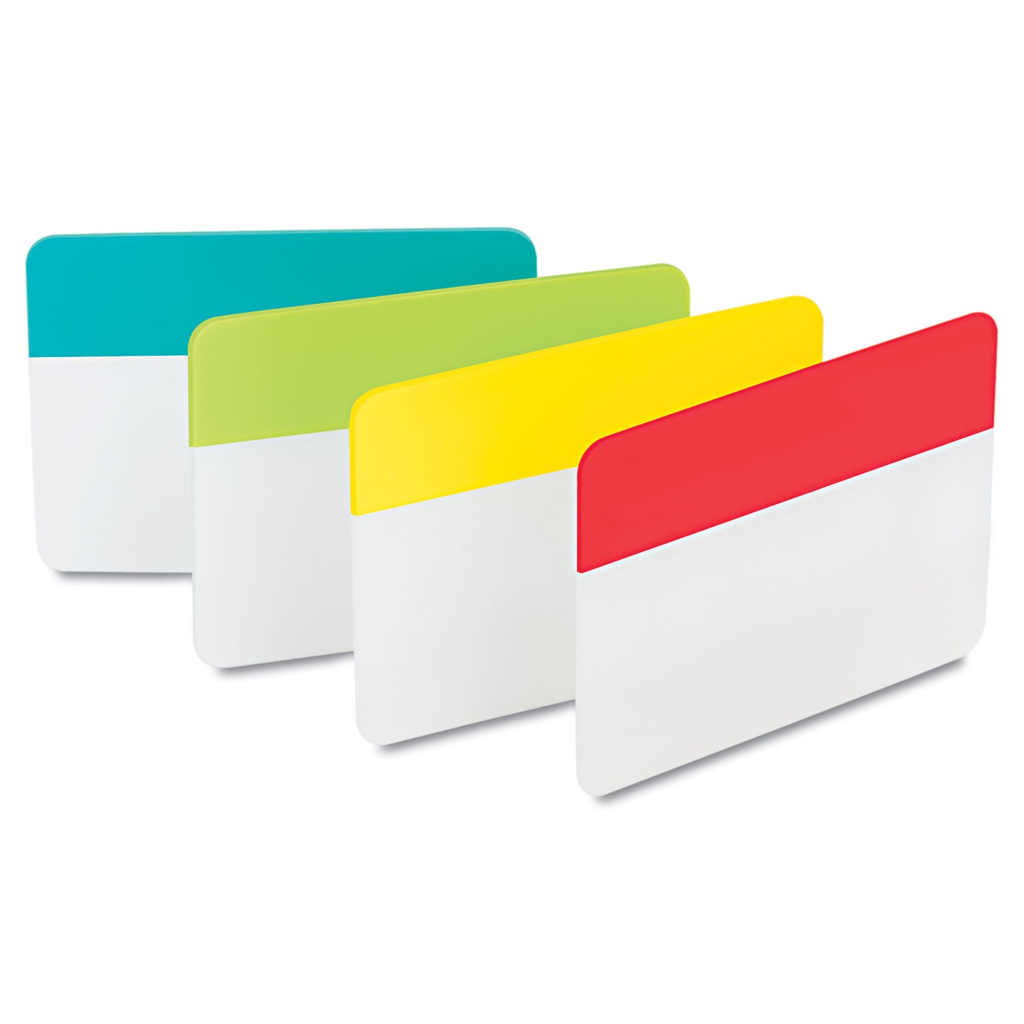 Post-it Solid Color Tabs, 1/5-Cut, Assorted Colors, 2" Wide, 24/Pack (686ALYR)