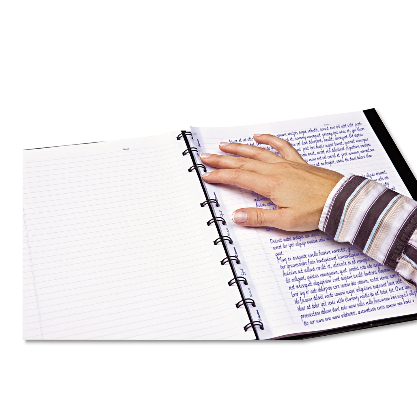 Blueline MiracleBind Notebook, 1-Subject, Medium/College Rule, Black Cover, (75) 11 x 9.06 Sheets (AF1115081)