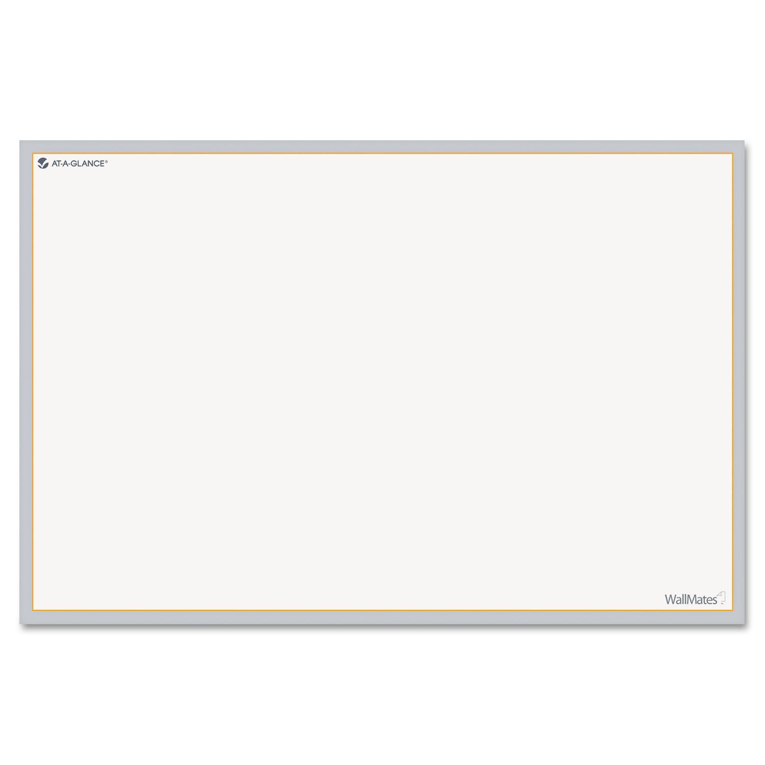 AT-A-GLANCE WallMates Self-Adhesive Dry Erase Writing/Planning Surface, 36 x 24, White/Gray/Orange Sheets, Undated (AW601028)