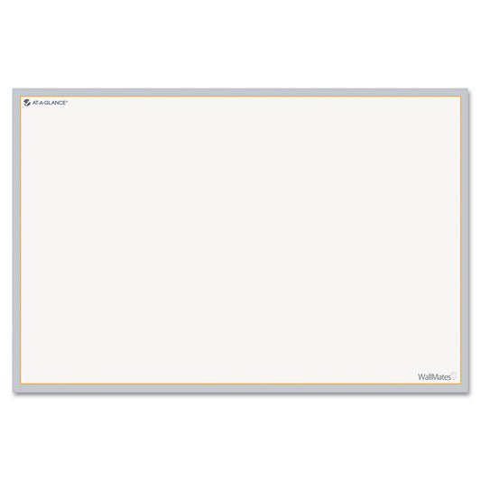 AT-A-GLANCE WallMates Self-Adhesive Dry Erase Writing/Planning Surface, 36 x 24, White/Gray/Orange Sheets, Undated (AW601028)