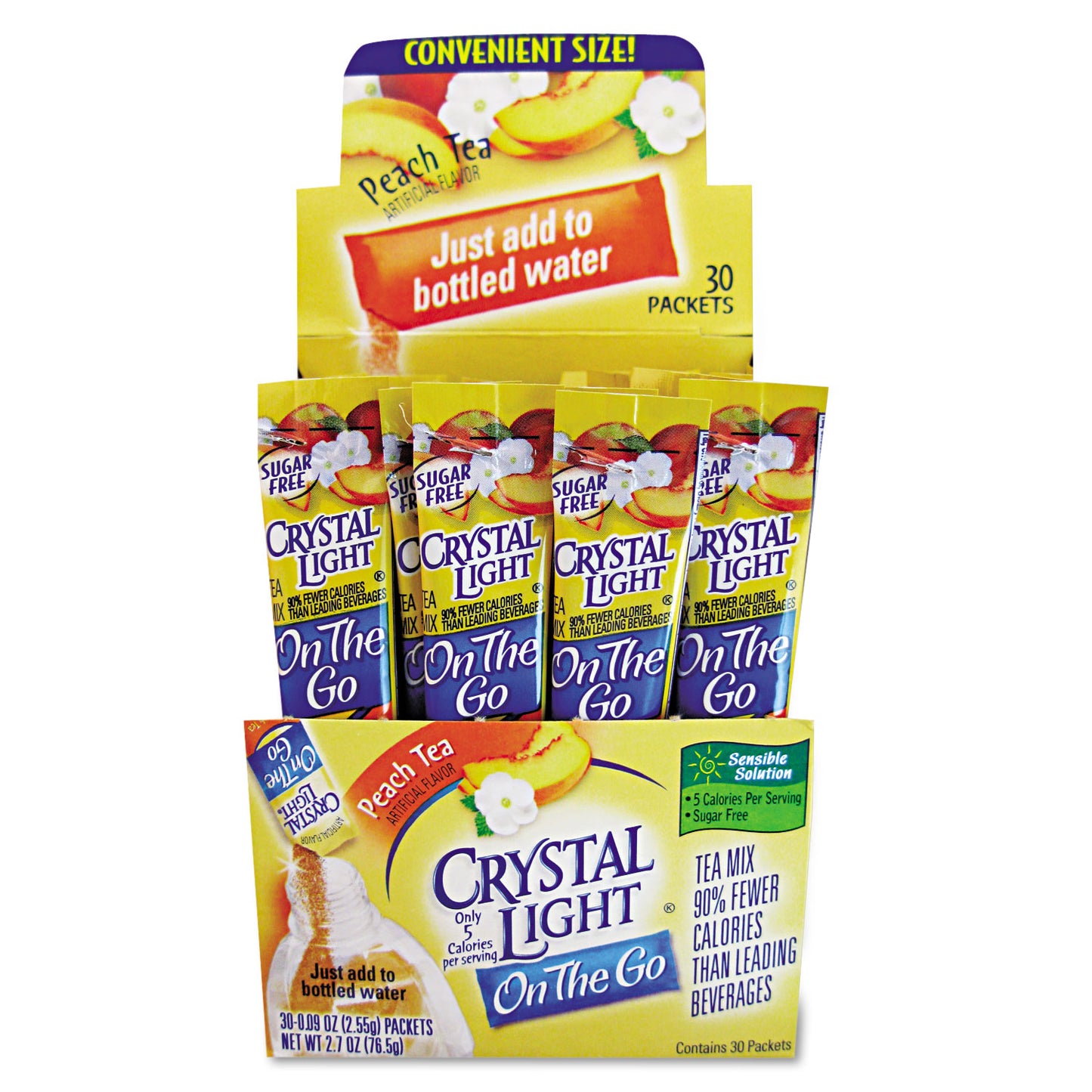 Crystal Light Flavored Drink Mix, Peach Tea, 30 .09oz Packets/Box (79700)