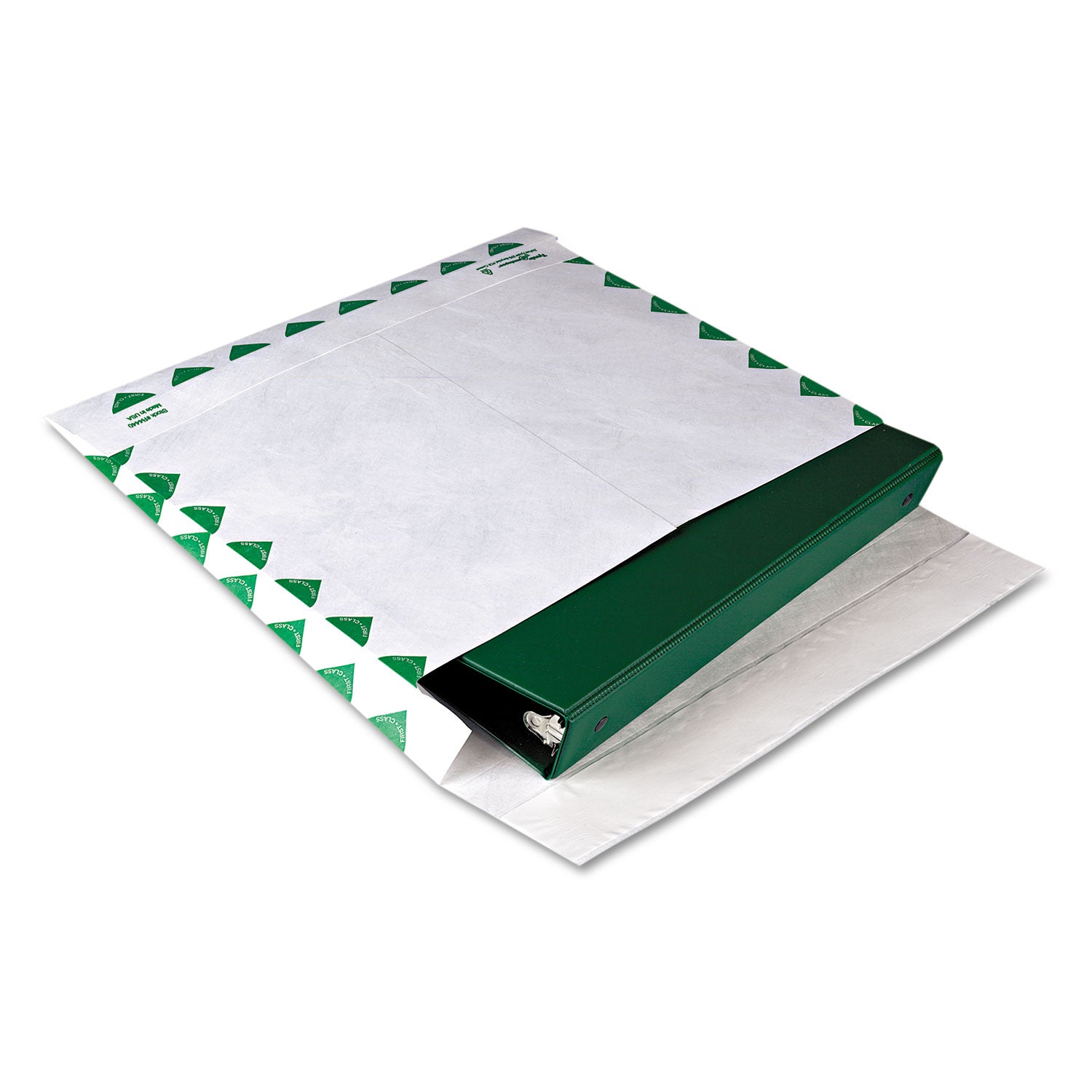 Survivor Heavy 18 lb Tyvek Open End Expansion Mailers, First Class, #13 1/2, Square Flap, Redi-Strip Closure, 10 x 13, White, 100/CT (R4440)