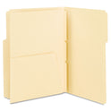 Smead Self-Adhesive Folder Dividers with 5.5" Pockets for Top/End Tab Folders, 1 Fastener, Letter Size, Manila, 25/Pack (68030)